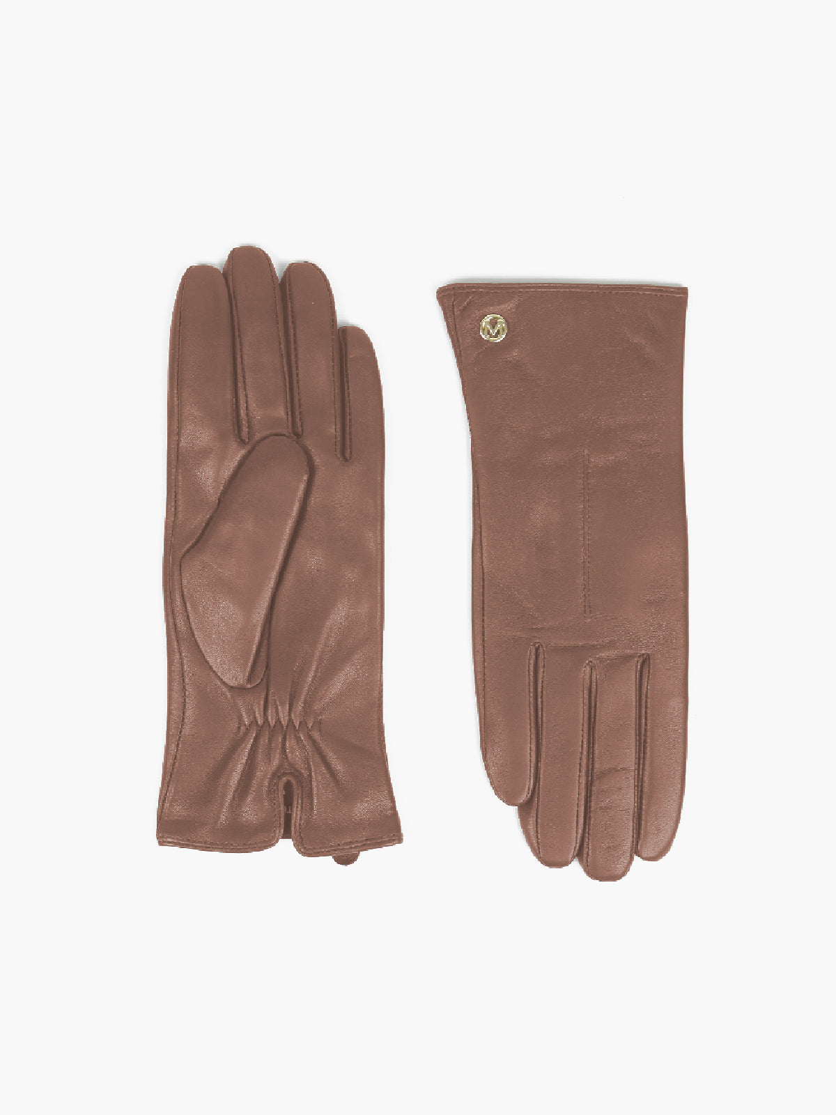 Celine Leather Gloves | Cognac