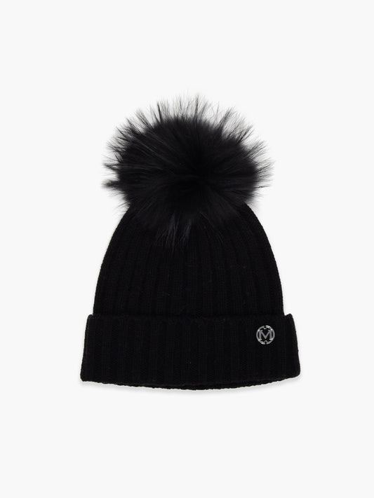 Classic Hat With Pompom | Black
