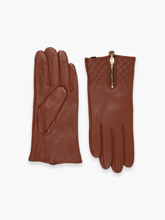 Maya Leather Gloves | Cognac