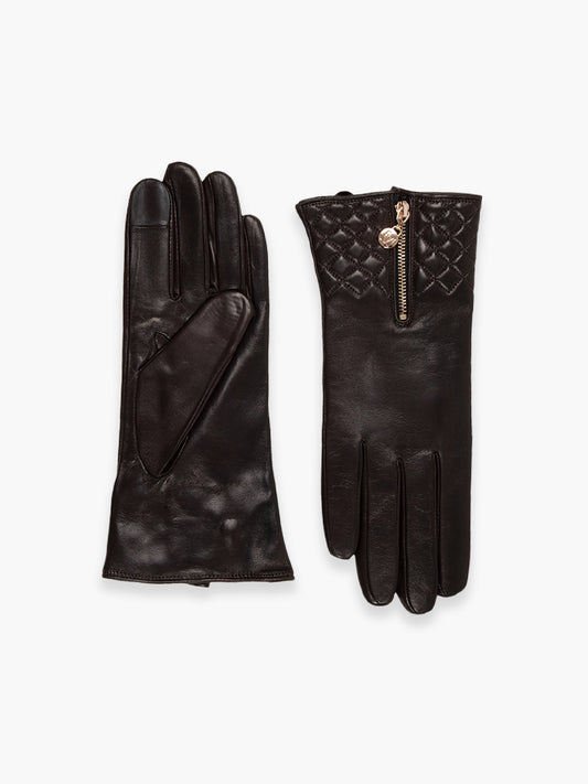 Maya Leather Gloves | Dark Brown